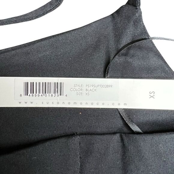 NEW Susana Monaco Single Strap Top in Black XSmall - Picture 3 of 10